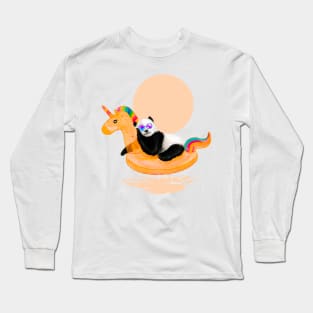 Chillin (Unicorn Panda) Long Sleeve T-Shirt